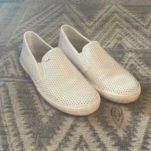Michael Kors White Leather Slip-On Shoes Size 8